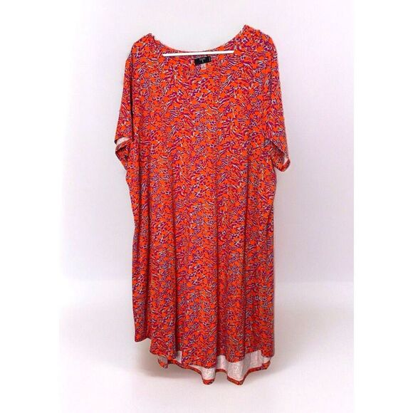 Tahari Plus Size 3X Dress Short Sleeve Stretch Knee Length Rayon Spandex - Picture 1 of 8